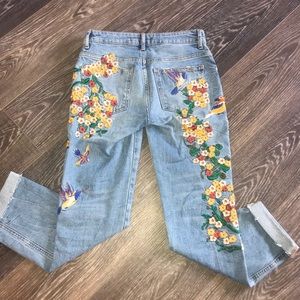 Free People embroidered jeans